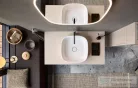 Duravit ZENCHA 420x420 mm-es pultra ültethető mosdó White Alpin 2373420079