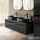 Duravit ZENCHA 420x420 mm-es pultra ültethető mosdó Anthracite matt 2373421379