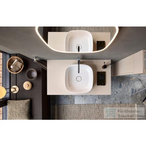 Duravit ZENCHA 420x420 mm-es pultra ültethető mosdó Wondergliss bevonattal,White Satin matt 23734232791