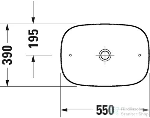 Duravit ZENCHA 550x390 mm-es pultra ültethető mosdó Wondergliss bevonattal, White Satin matt 23735532791