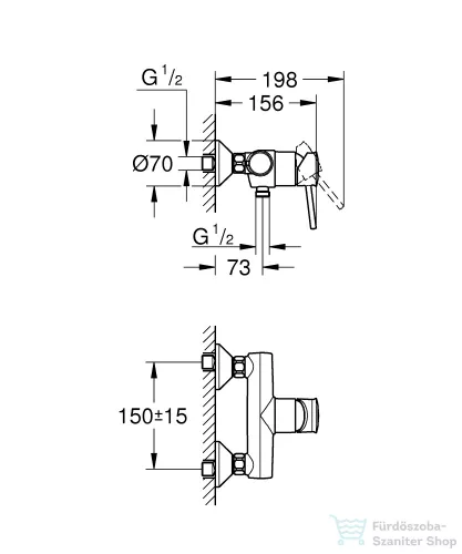 Grohe Start egykaros zuhanycsaptelep 1/2″, króm 32279002