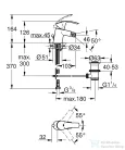 Grohe Eurosmart bidé csaptelep automata leeresztővel, króm 23789002