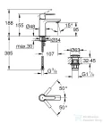 Grohe LINEARE XS mosdó csaptelep click-clack leeresztővel,Brushed Hard Graphite 23791AL1