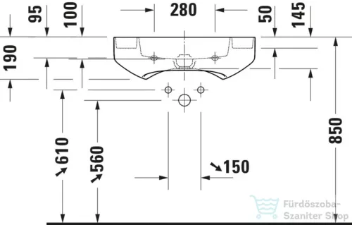 Duravit BENTO STARCK BOX 65x48 cm-es fali mosdó HygieneGlaze mázzal, matt fehér 2379653000