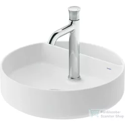   Duravit BENTO STARCK BOX 46 cm-es pultra ültethető mosdó 1 csaplyukkal, HygieneGlaze mázzal, matt fehér 2380463041