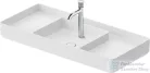 Duravit BENTO STARCK BOX 104x46 cm-es pultra ültethető, csiszolt aljú mosdó 1 csaplyukkal, HygieneGlaze mázzal, matt fehér 2381103071