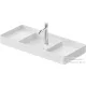 Duravit BENTO STARCK BOX 104x46 cm-es pultra ültethető, csiszolt aljú mosdó 1 csaplyukkal, HygieneGlaze mázzal, matt fehér 2381103071