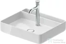 Duravit BENTO STARCK BOX 55x46 cm-es pultra ültethető, csiszolt aljú mosdó 1 csaplyukkal, HygieneGlaze mázzal, fényes fehér 2381552071
