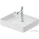 Duravit BENTO STARCK BOX 55x46 cm-es pultra ültethető, csiszolt aljú mosdó 1 csaplyukkal, HygieneGlaze mázzal, matt fehér 2381553071