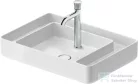 Duravit BENTO STARCK BOX 65x46 cm-es pultra ültethető, csiszolt aljú mosdó 1 csaplyukkal, HygieneGlaze mázzal, fényes fehér 2381652071