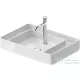 Duravit BENTO STARCK BOX 65x46 cm-es pultra ültethető, csiszolt aljú mosdó 1 csaplyukkal, HygieneGlaze mázzal, fényes fehér 2381652071