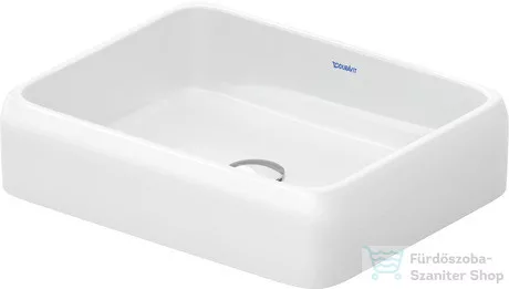 Duravit QATEGO 50x40 cm-es pultra ültethető mosdó HygieneGlaze felülettel, fehér 2383502079
