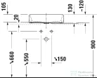 Duravit QATEGO 50x40 cm-es pultra ültethető mosdó HygieneGlaze felülettel, fehér 2383502079