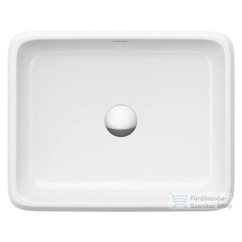 Duravit QATEGO 50x40 cm-es pultra ültethető mosdó HygieneGlaze felülettel, fehér 2383502079