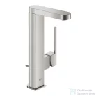 Grohe PLUS L magasított,kihúzható fejes mosdó csaptelep automata leeresztővel,Supersteel 23843DC3