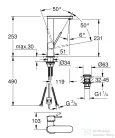 Grohe PLUS magasított mosdócsaptelep L-méret króm 23844003