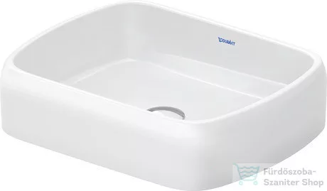 Duravit QATEGO 50x40 cm-es pultra ültethető mosdó HygieneGlaze felülettel, fehér 2384502079
