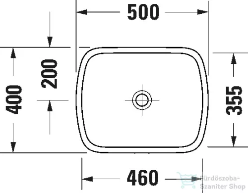 Duravit QATEGO 50x40 cm-es pultra ültethető mosdó HygieneGlaze felülettel, fehér 2384502079