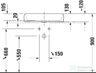 Duravit QATEGO 60x40 cm-es pultra ültethető mosdó, fehér 2384600079