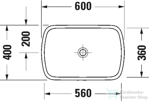 Duravit QATEGO 60x40 cm-es pultra ültethető mosdó HygieneGlaze felülettel, fehér 2384602079