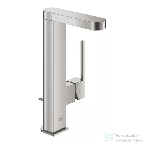 Grohe PLUS L magasított mosdócsaptelep automata leeresztővel,Supersteel 23851DC3
