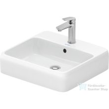   Duravit QATEGO 50x47 cm-es pultra ültethető mosdó csaplyukkal, fehér 2385500027