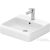 Duravit QATEGO 50x47 cm-es pultra ültethető mosdó csaplyukkal, fehér 2385500027