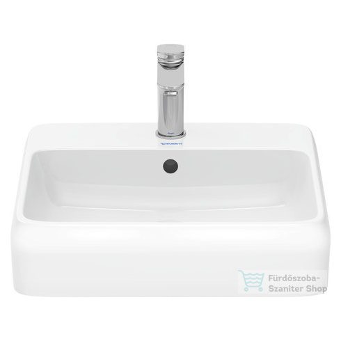 Duravit QATEGO 50x47 cm-es pultra ültethető mosdó csaplyukkal, fehér 2385500027