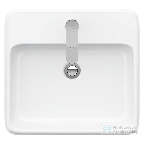 Duravit QATEGO 50x47 cm-es pultra ültethető mosdó csaplyukkal, fehér 2385500027
