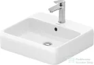 Duravit QATEGO 50x47 cm-es pultra ültethető mosdó csaplyukkal, HygieneGlaze felülettel, fehér 2385502027