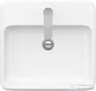 Duravit QATEGO 50x47 cm-es pultra ültethető mosdó csaplyukkal, HygieneGlaze felülettel, fehér 2385502027