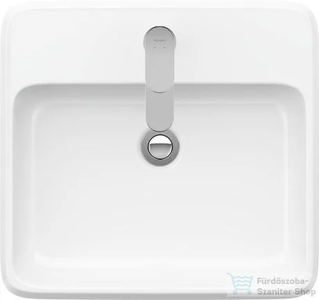 Duravit QATEGO 50x47 cm-es pultra ültethető mosdó csaplyukkal, HygieneGlaze felülettel, fehér 2385502027