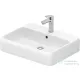 Duravit QATEGO 60x47 cm-es pultra ültethető mosdó csaplyukkal, fehér 2385600027