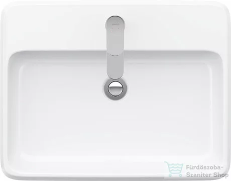 Duravit QATEGO 60x47 cm-es pultra ültethető mosdó csaplyukkal, fehér 2385600027