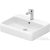 Duravit QATEGO 60x47 cm-es pultra ültethető mosdó csaplyukkal, HygieneGlaze feleülettel, fehér 2385602027