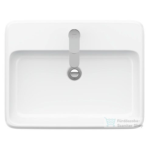 Duravit QATEGO 60x47 cm-es pultra ültethető mosdó csaplyukkal, HygieneGlaze feleülettel, fehér 2385602027