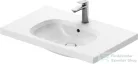 Duravit AURENA 80x50 cm-es falra szerelhető mosdó kerámia fedeles click-clack leeresztővel, DuraShield® bevonattal, fényes fehér 238780AA00