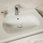 Duravit AURENA 80x50 cm-es falra szerelhető mosdó kerámia fedeles click-clack leeresztővel, DuraShield® bevonattal, fényes fehér 238780AA00