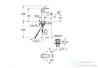 Grohe EUROSMART mosdó csaptelep, kihúzható kifolyóval, M-es méret, klik-klak leeresztővel króm 23976003