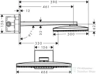 Hansgrohe Rainmaker Select 460 2jet fejzuhany zuhanykarral 450 mm 24005400