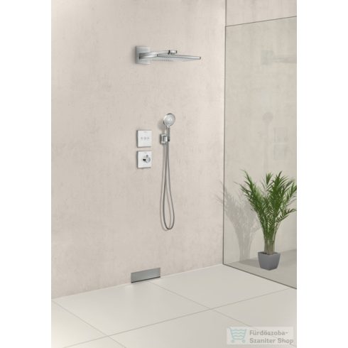 Hansgrohe Rainmaker Select 460 2jet fejzuhany zuhanykarral, fekete üveg 24005600