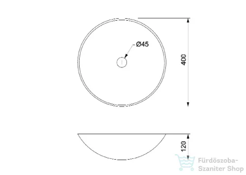 Sapho BLOK 1 mosdó 40x12 cm, matt barna kő 2401-02