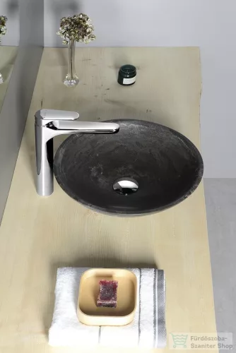 Sapho BLOK 1 mosdó 40x12 cm, matt barna kő 2401-02