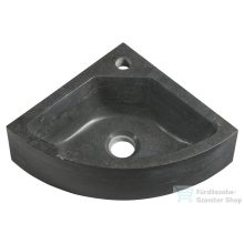   Sapho BLOK sarok kőmosdó, 30x10x30cm, fekete antracit (2401-30)