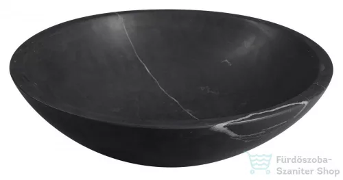 Sapho BLOK kőmosdó, átm:40cm, matt Marquin fekete (2401-35)