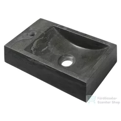 Sapho BLOK BLOK kőmosdó, 40x10x22cm, antracit (2401-38)