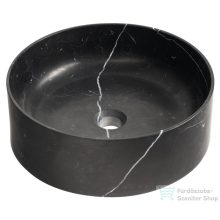   Sapho BLOK kőmosdó, átm.:40cm, matt fekete Marquin (2401-52)