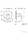 Grohe EURODISC COSMOPOLITAN falsík alatti kád/zuhany csaptelep,Króm 24055002