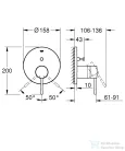 Grohe Essence falsík alatti zuhanycsaptelep, 2 funkciós, warm sunset 24058DA1