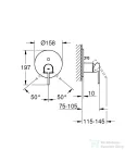 Grohe Plus falsík alatti kezelő 2 utas váltóval 24060003